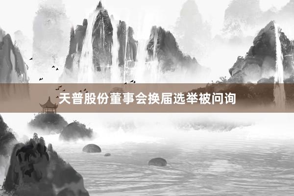 天普股份董事會(huì)換屆選舉被問詢